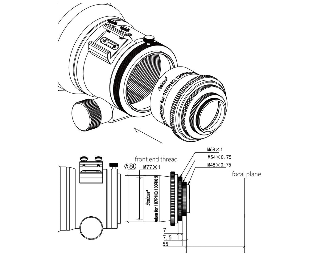 Askar Field Flattener (x0.7 Reducer) - For PHQ Astrographs