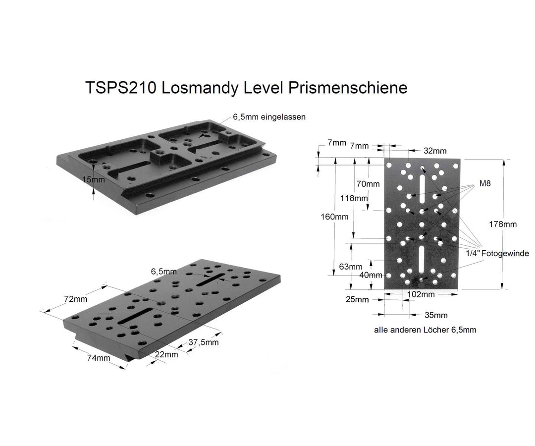 Losmandy Prismenschiene - 178mm