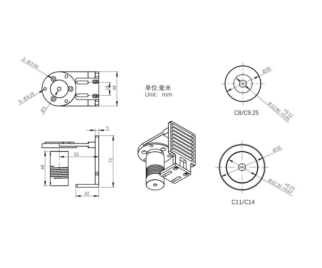 ZWO EAF Motor Focus Bracket for Celestron C11" & 14" Telescopes