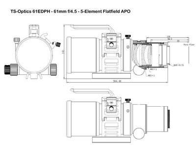 TS-Optics 61 EDPH II - 6 Element Flatfield APO (Triplet)