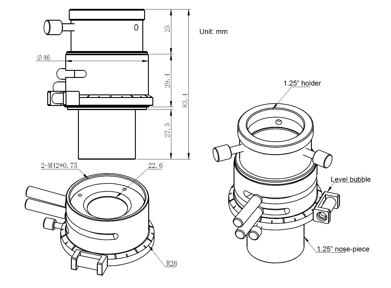 ZWO Atmospheric Dispersion Corrector (ADC) - 1.25"